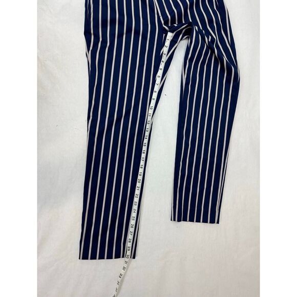 Twee Preppy Banana Republic Ryan Striped Dress Pants Trousers Navy 6 - Picture 4 of 8